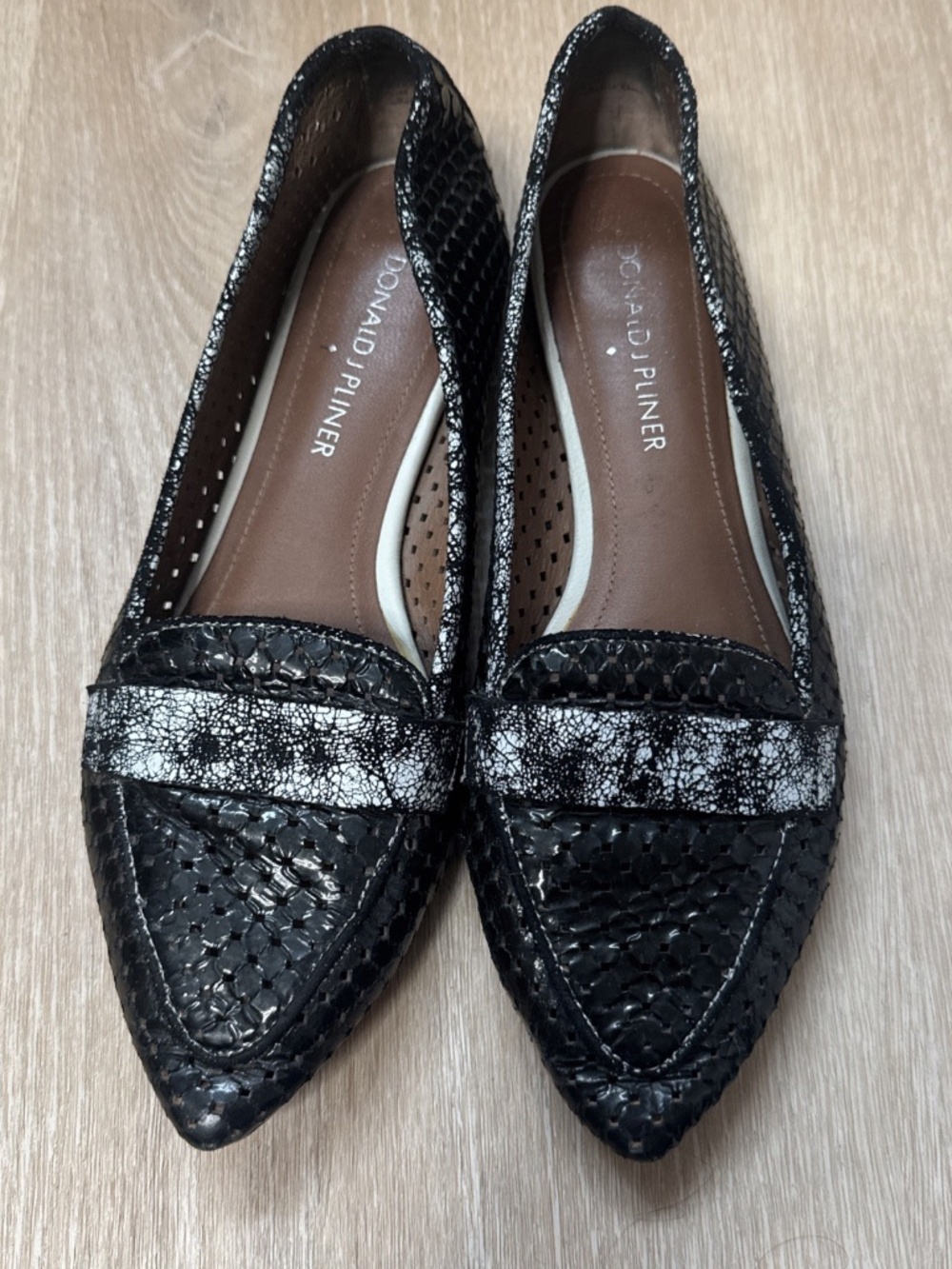 Donald J Pliner Women's Penny Patent Leather Loafers Black Size 6